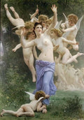 William Adolphe Bouguereau the wasp s nest Art A4 Photo Print