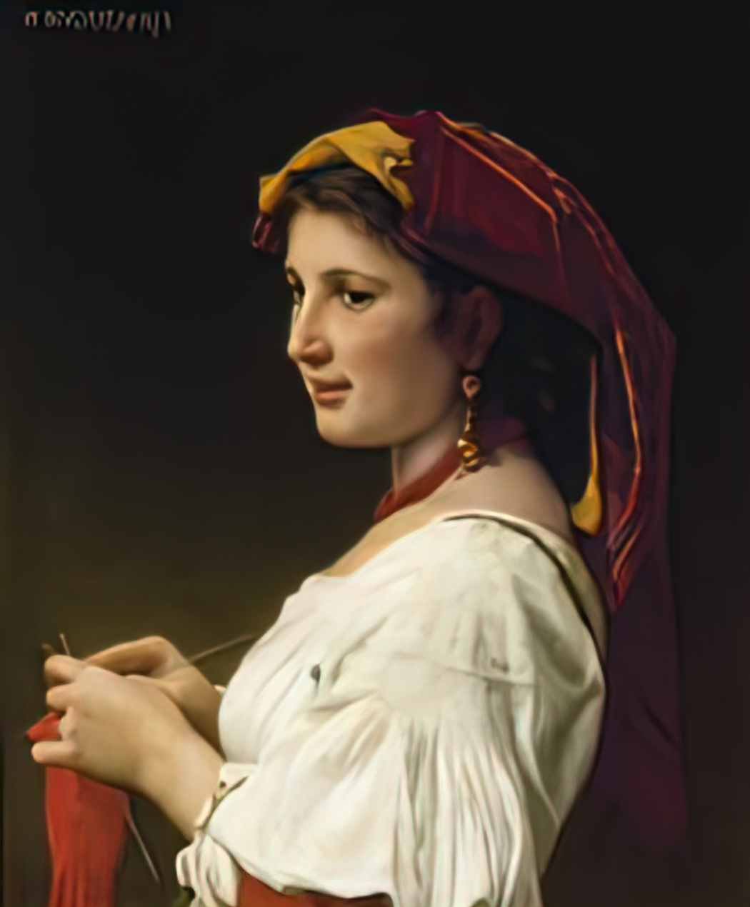 William Adolphe Bouguereau tricoteuse Art A4 Photo Print