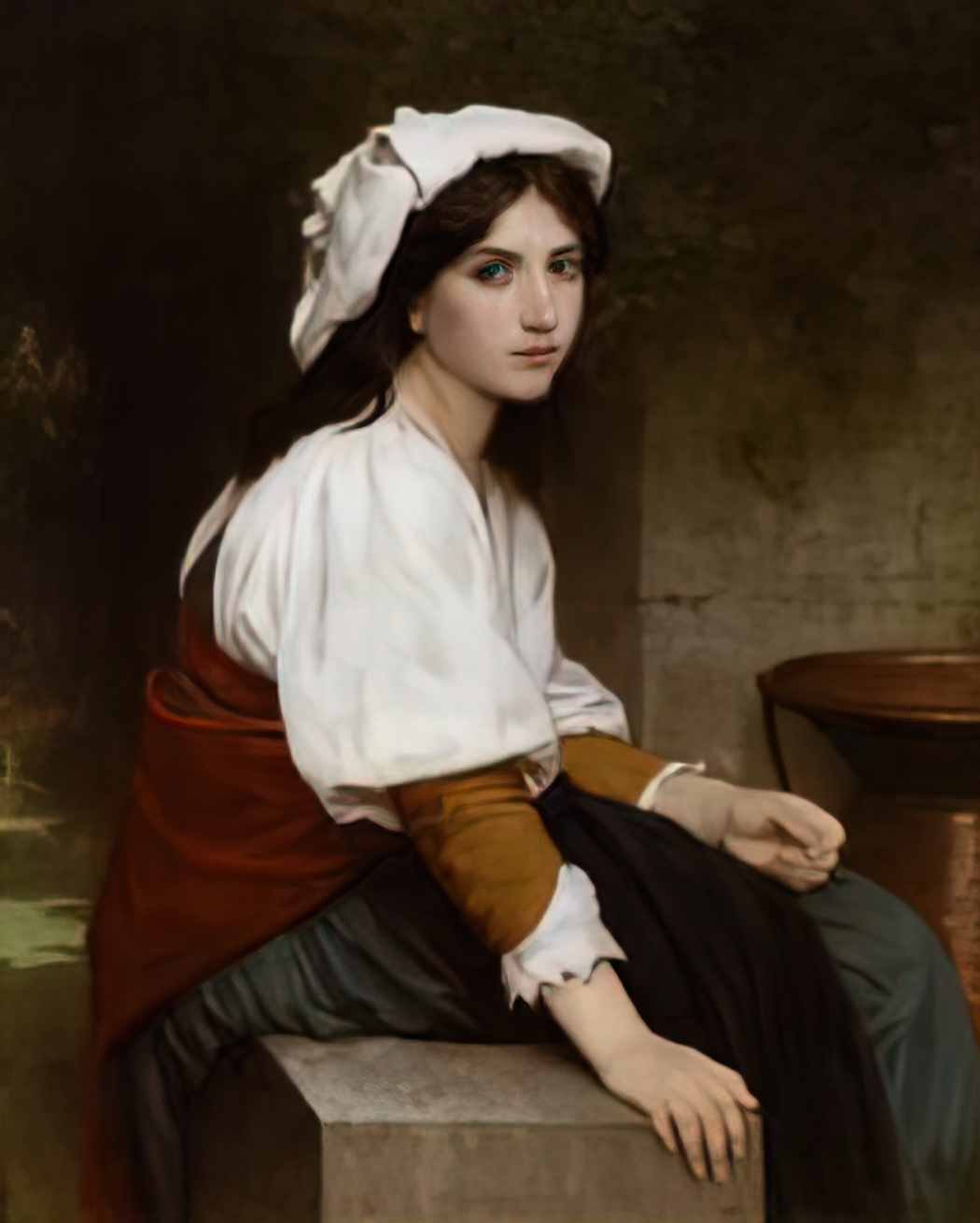 William Adolphe Bouguereau william adolphe bouguereau italienne la fo Art A4 Photo Print