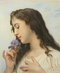 William Adolphe Bouguereau woman with iris Art A4 Photo Print