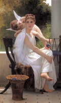 William Adolphe Bouguereau work interrupted 1891 Art A4 Photo Print