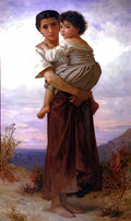 William Adolphe Bouguereau young bohemians Art A4 Photo Print