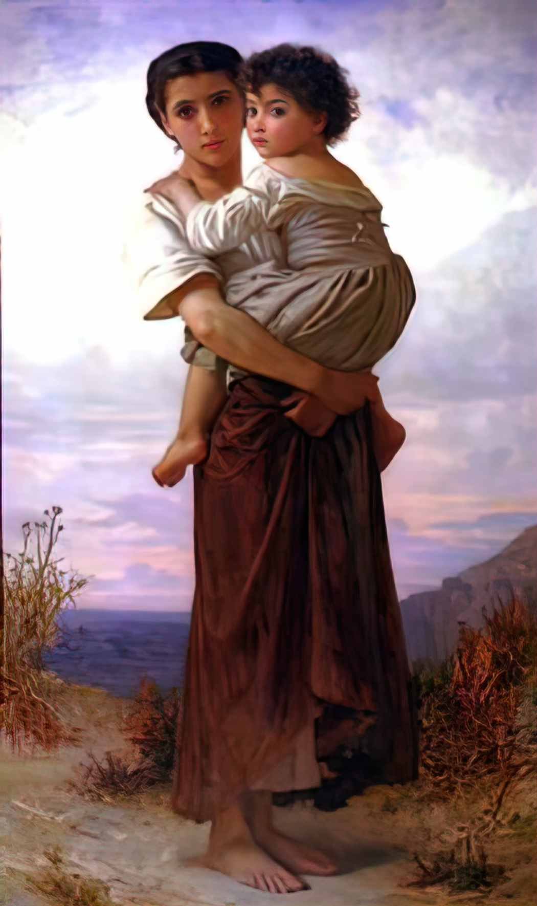 William Adolphe Bouguereau young bohemians Art A4 Photo Print