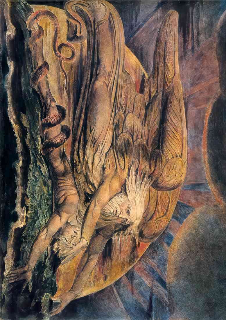 William Blake elohim creating adam A4 Photo Print