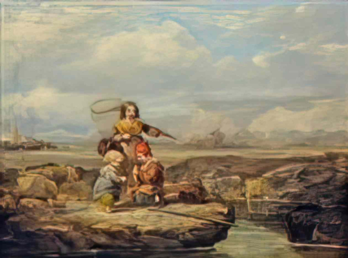 William Collins coast scene with figures Art A4 Photo Print