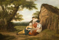 William Collins landscape with three figures Art A4 Photo Print