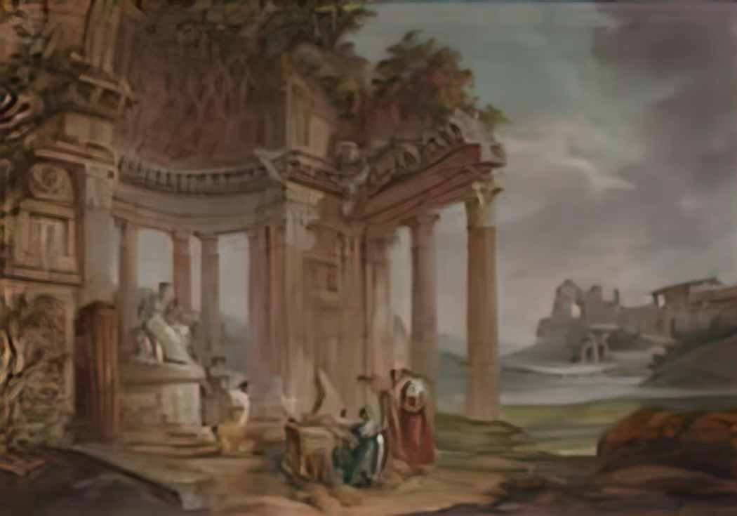 William Hamilton classical ruins 1778 1 Art A4 Photo Print
