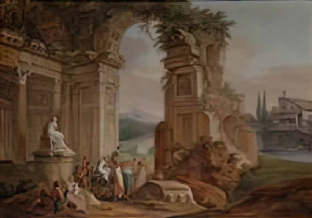 William Hamilton classical ruins 1778 2 Art A4 Photo Print