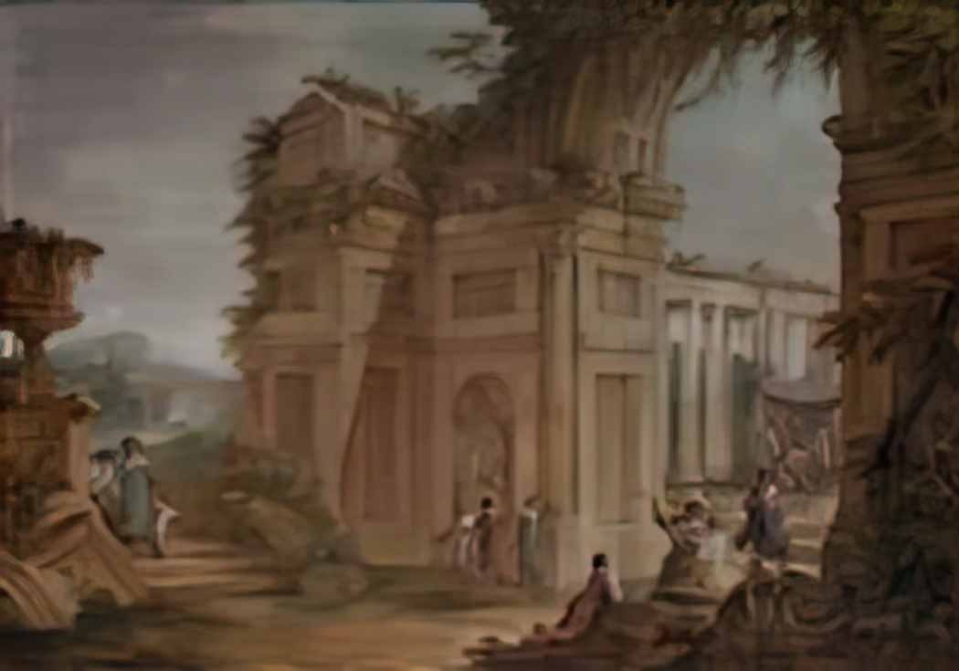William Hamilton classical ruins 1778 Art A4 Photo Print