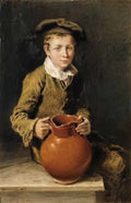 William Henry Hunt william henry hunt a boy seated on a bench with a Art A4 Photo Print