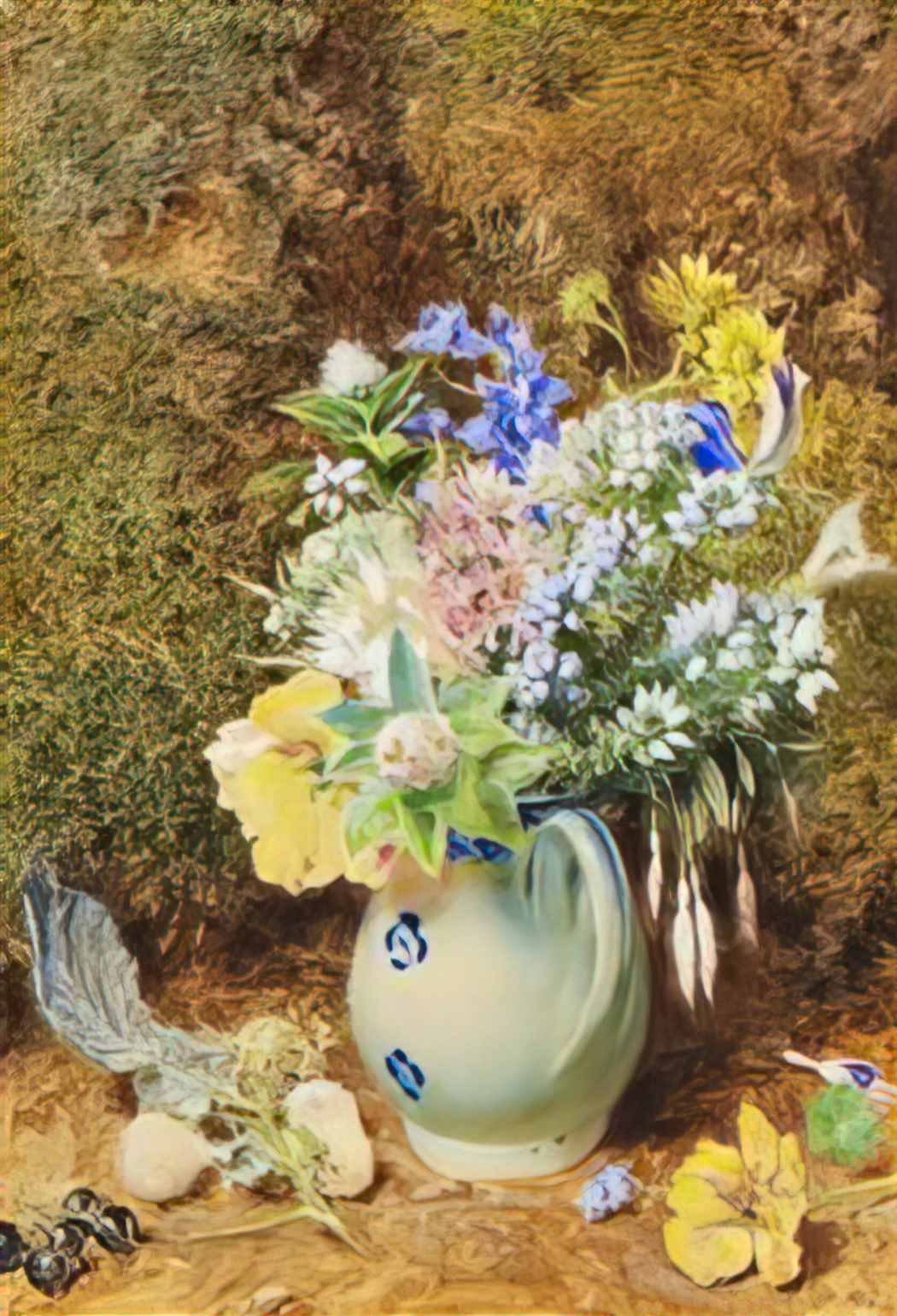 William Henry Hunt william henry hunt pale blue china jug with heaths Art A4 Photo Print