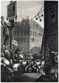 William Hogarth Gin Lane Beer Street A4 Photo Print