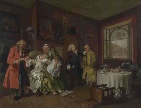 William Hogarth Marriage A La Mode 6, The Lady'S Death A4 Photo Print