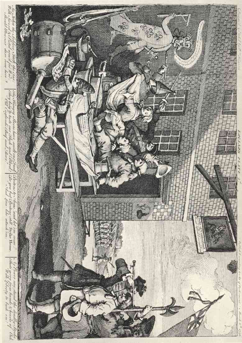 William Hogarth The Invasion Plate 2 England 18thc A4 Photo Print
