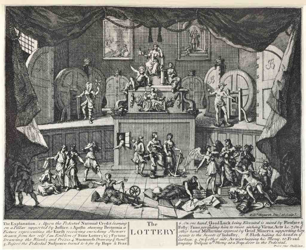 William Hogarth The Lottery 18thc Vintage A4 Photo Print