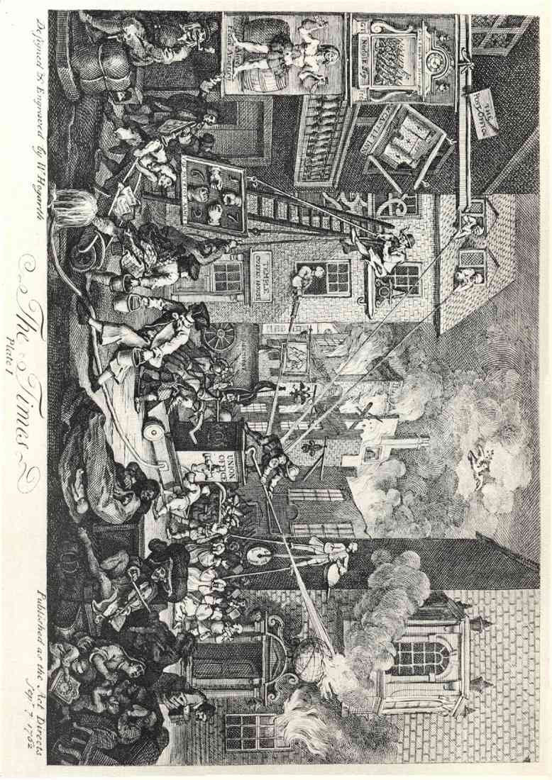 William Hogarth The Times Plate 1c 18th A4 Photo Print