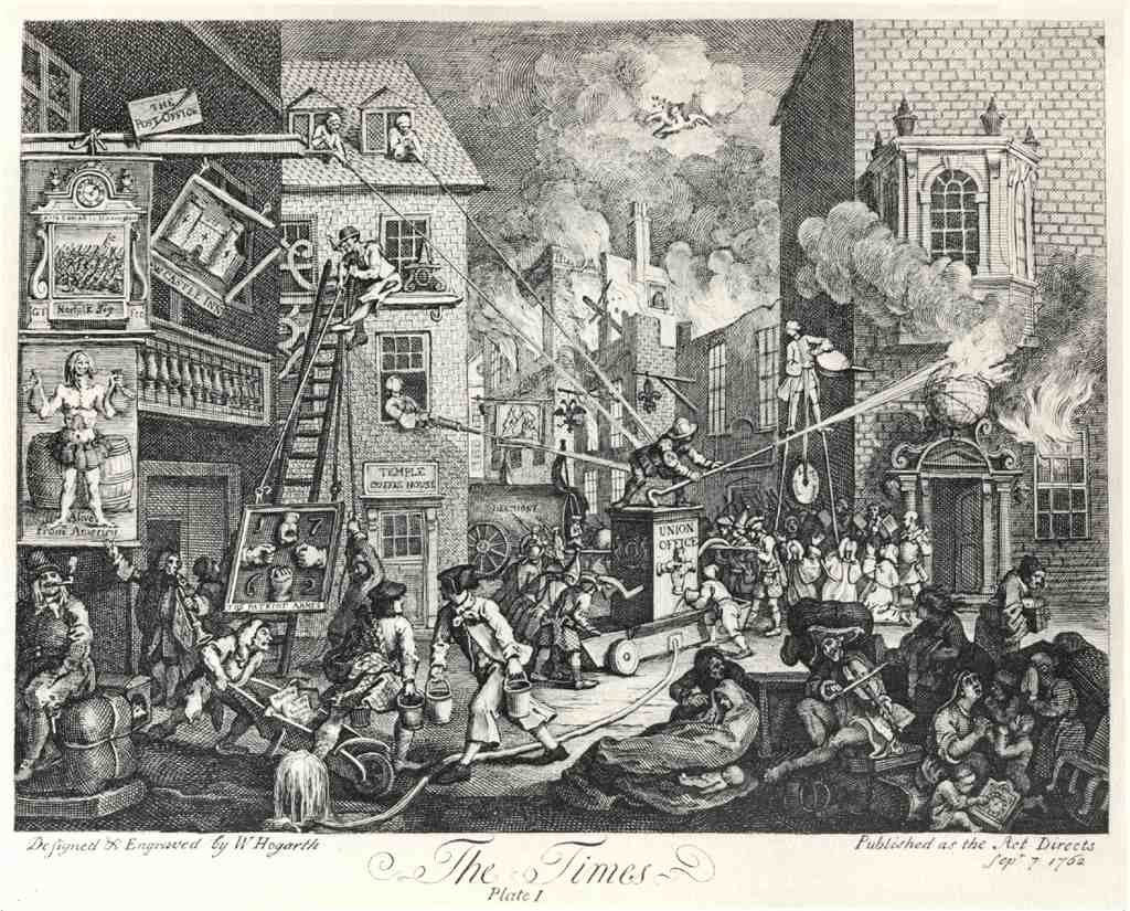William Hogarth The Times Plate 1c 18th Vintage A4 Photo Print