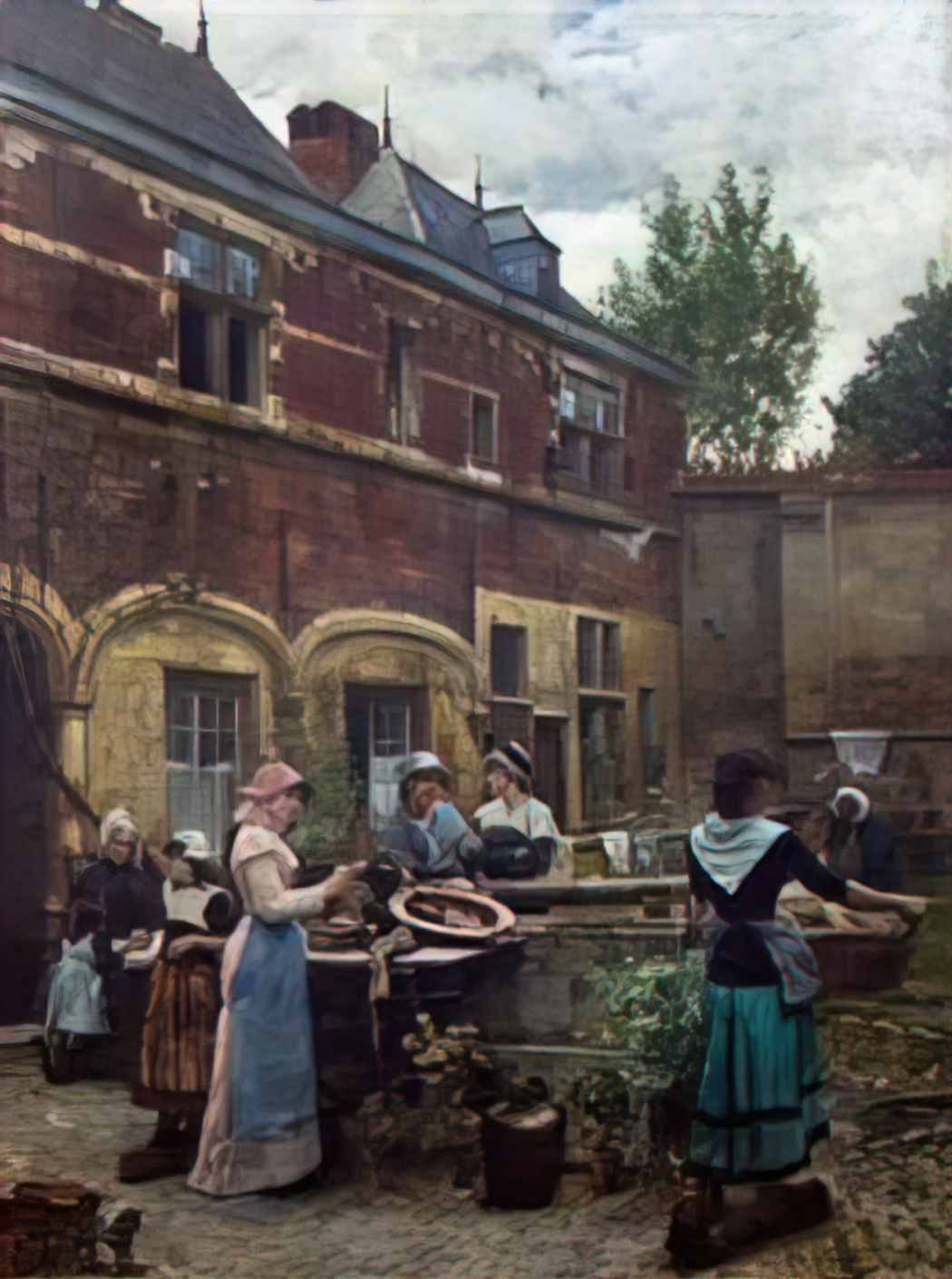 William Logsdail alms houses antwerp belgium 1880 Art A4 Photo Print