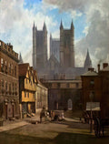 William Logsdail lincoln cathedral exchequer gate and castle square 1 Art A4 Photo Print