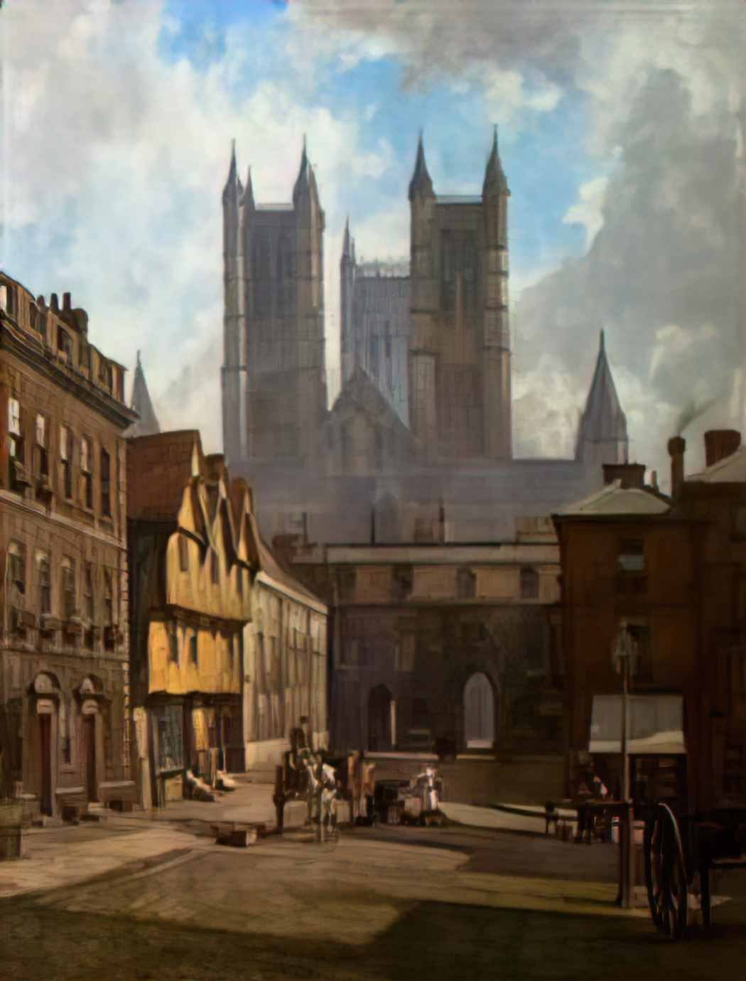 William Logsdail lincoln cathedral exchequer gate and castle square 1 Art A4 Photo Print