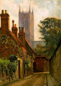 William Logsdail lincoln cathedral exchequer gate and castle square 2 A4 Photo Print