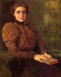 William Merritt Chase a lady in brown Art A4 Photo Print