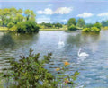William Merritt Chase a long island lake Art A4 Photo Print