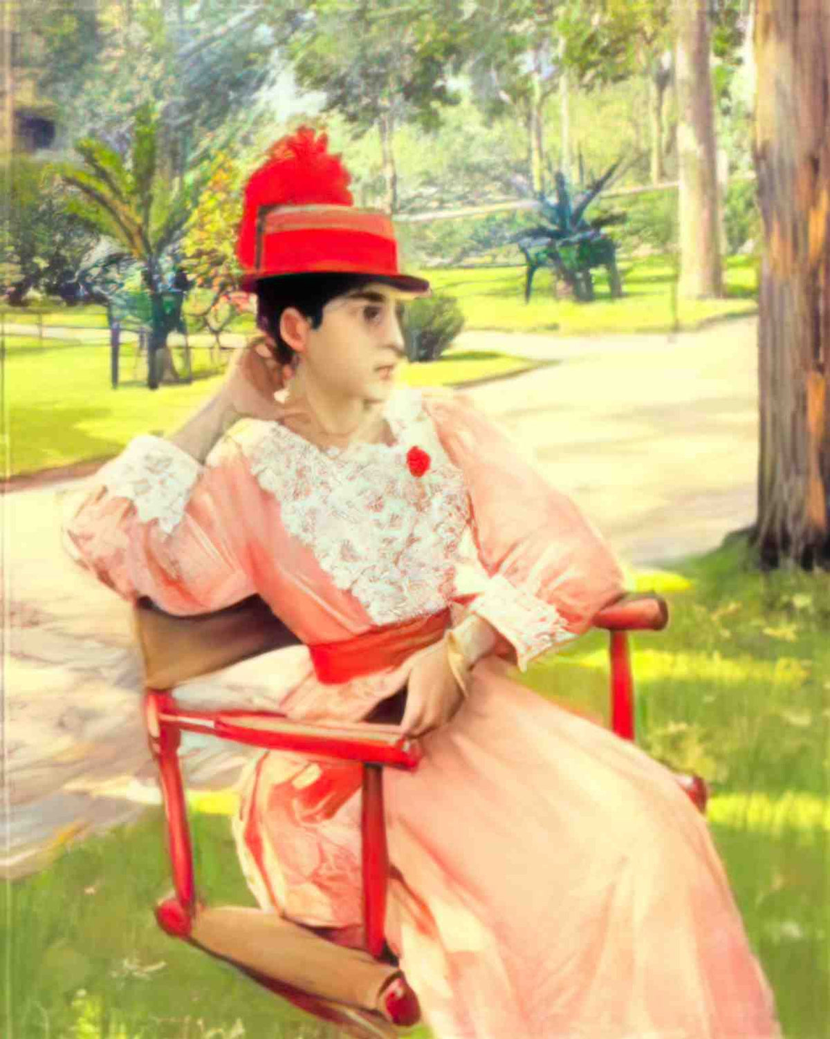 William Merritt Chase afternoon in the park Art A4 Photo Print