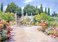 William Merritt Chase an italian garden Art A4 Photo Print