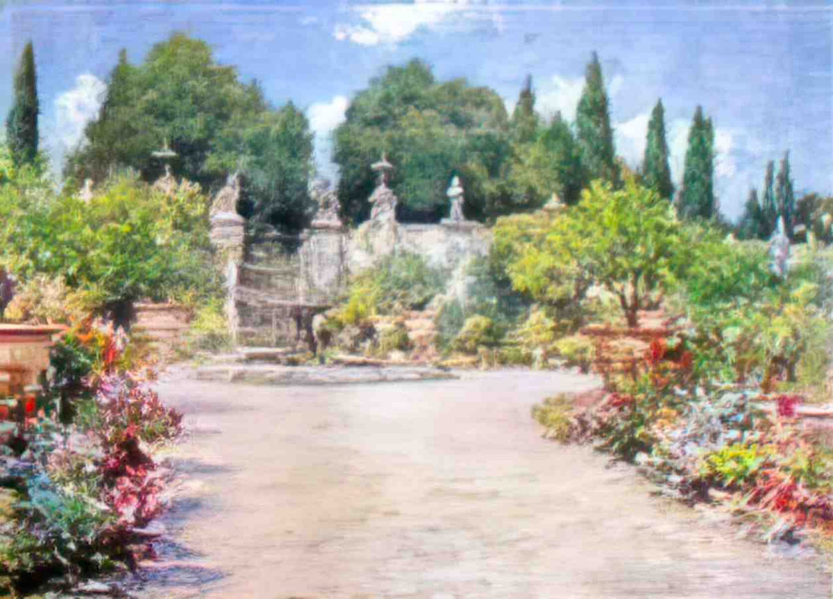 William Merritt Chase an italian garden Art A4 Photo Print
