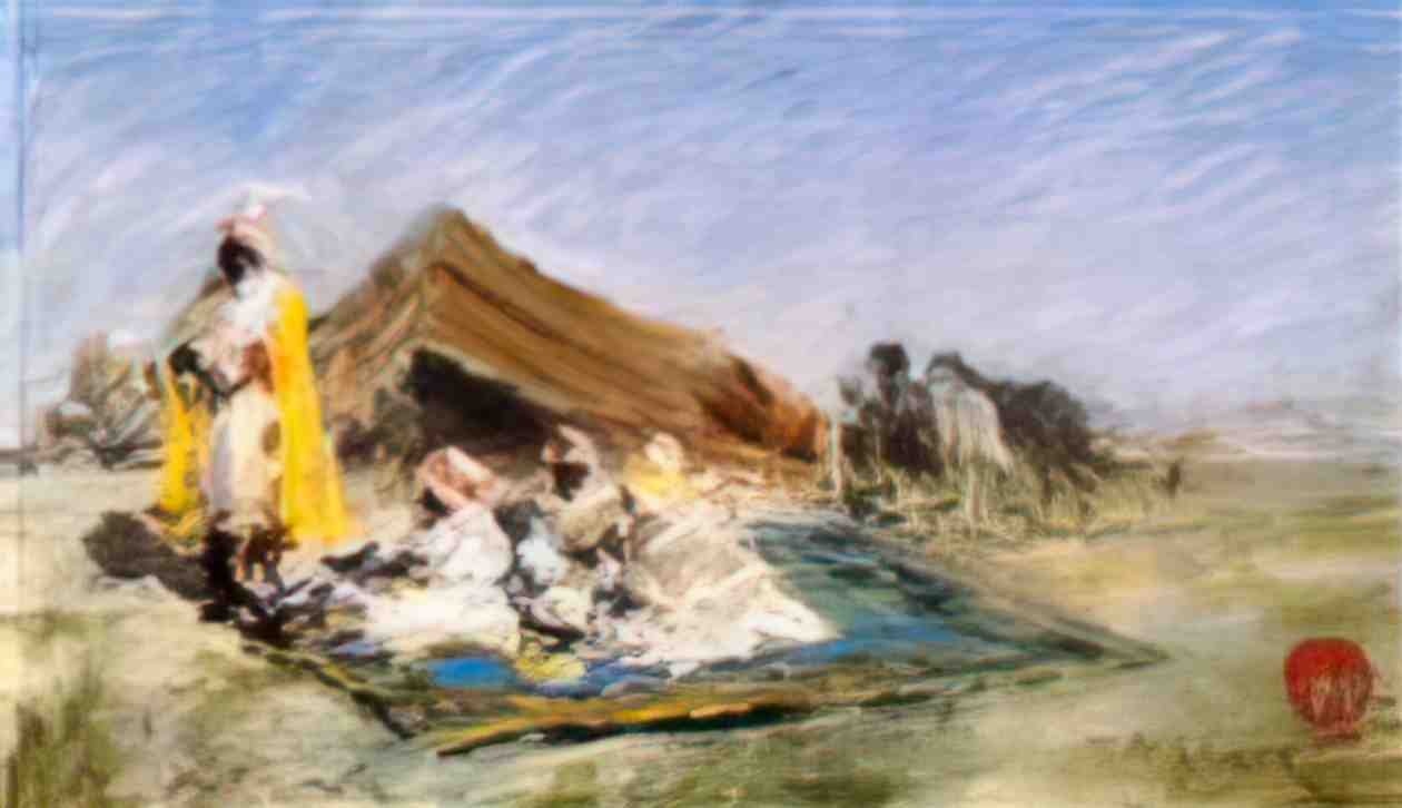 William Merritt Chase arab encampment Art A4 Photo Print