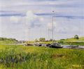 William Merritt Chase at the boat landing Art A4 Photo Print