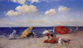 William Merritt Chase at the seaside Art A4 Photo Print
