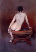 William Merritt Chase back of a nude Art A4 Photo Print