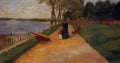 William Merritt Chase bath beach a sketch Art A4 Photo Print