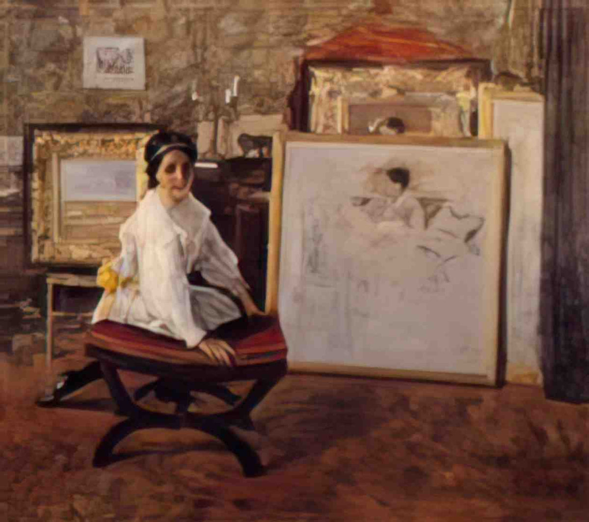 William Merritt Chase did you speak to me Art A4 Photo Print