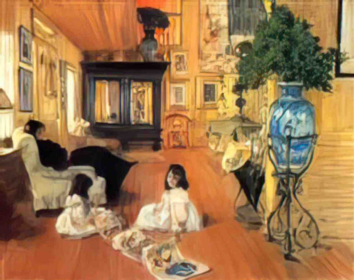 William Merritt Chase hall at shinnecock Art A4 Photo Print