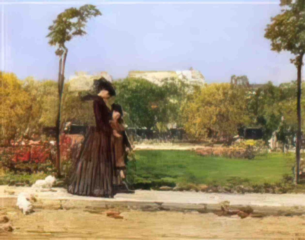 William Merritt Chase in the park paris Art A4 Photo Print
