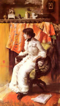 William Merritt Chase in the studio Art A4 Photo Print