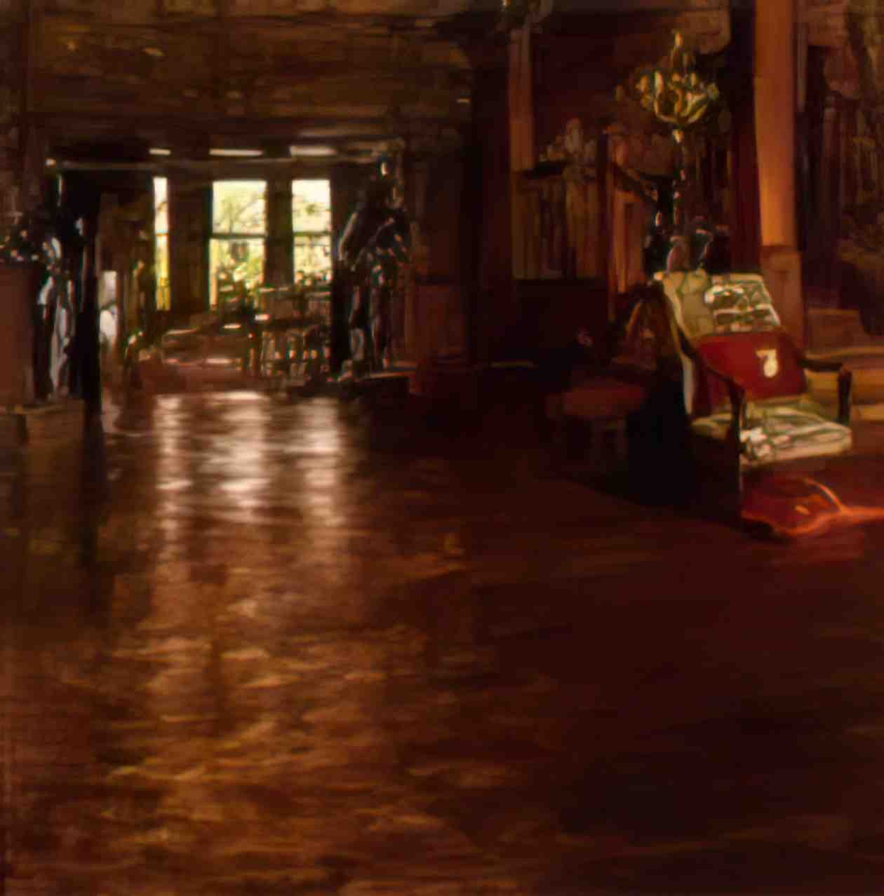 William Merritt Chase interior oak manor Art A4 Photo Print