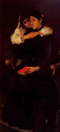 William Merritt Chase mrs chase and cosy Art A4 Photo Print