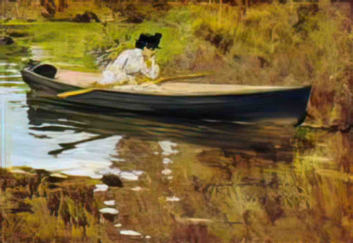 William Merritt Chase mrs chase in prospect park Art A4 Photo Print
