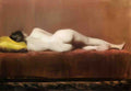 William Merritt Chase nude recumbent Art A4 Photo Print