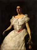 William Merritt Chase portrait of a lady with a rose Art A4 Photo Print