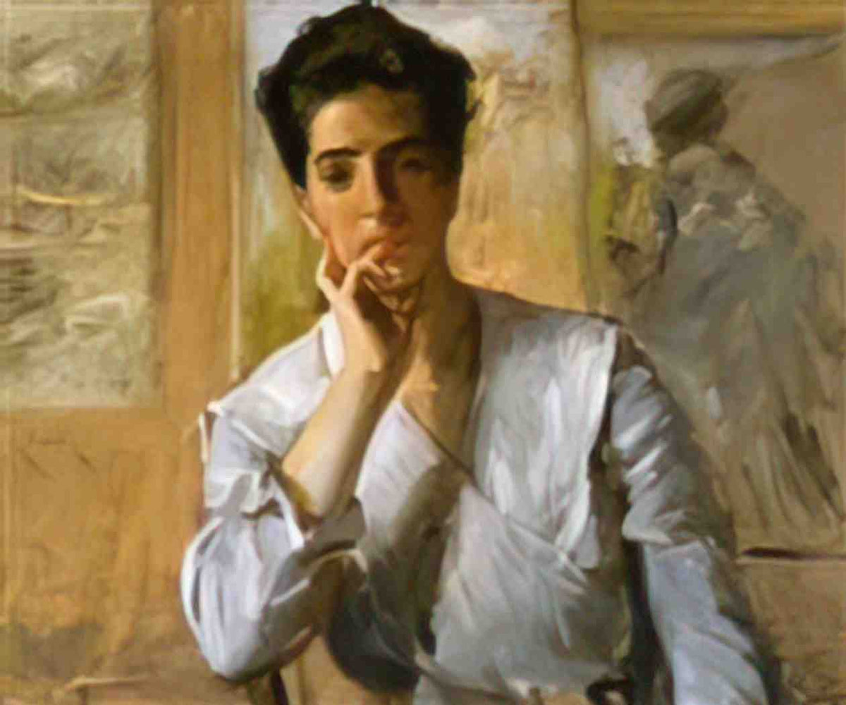 William Merritt Chase portrait of kate freeman clark Art A4 Photo Print