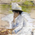 William Merritt Chase portrait of mrs chase Art A4 Photo Print