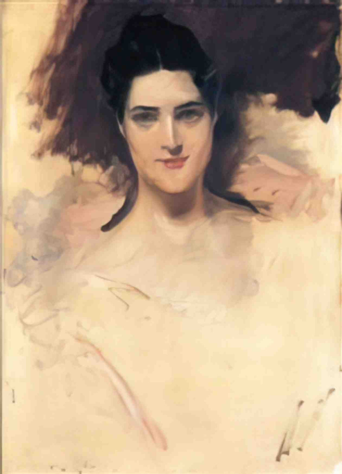 William Merritt Chase portrait of mrs william clark Art A4 Photo Print