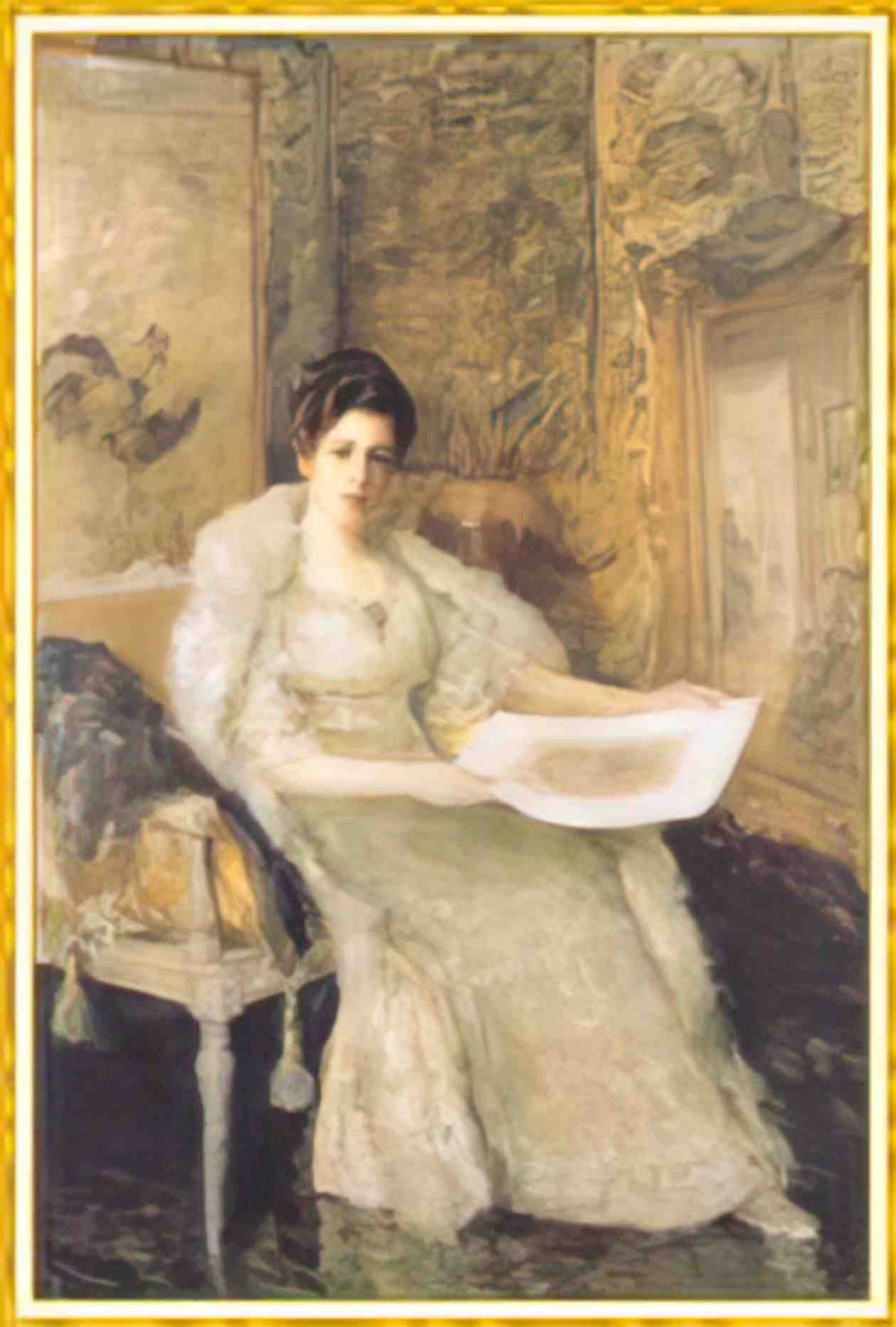 William Merritt Chase portrait of susan watkins Art A4 Photo Print
