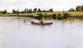 William Merritt Chase pulling for shore Art A4 Photo Print