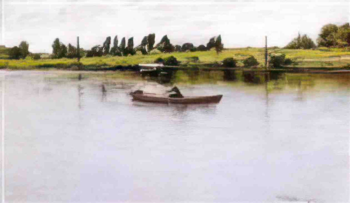 William Merritt Chase pulling for shore Art A4 Photo Print